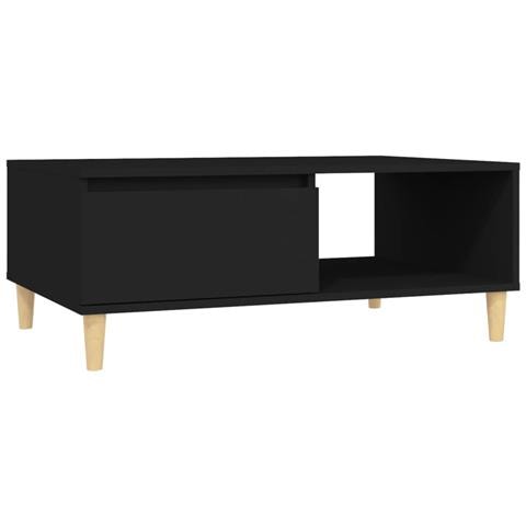 Tavolino Da Salotto Nero 90x60x35 Cm In Legno Multistrato - Foto 1