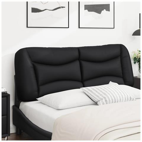 Lusso Casadino -  Cuscino Testiera Hvar Nero 140 Cm In Similpelle - Foto 2