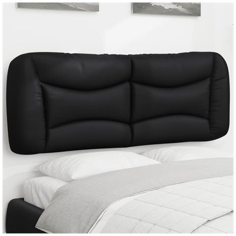 Lusso Casadino -  Cuscino Testiera Hvar Nero 140 Cm In Similpelle - Foto 8