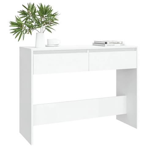 Lusso Casadino -  Tavolo Consolle Bianco 100x35x76,5 Cm In Truciolato - Foto 2