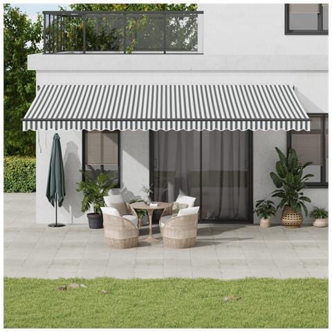 Tenda Retrattile Automatica LED Antracite e Bianco 600x350 cm - Foto 2