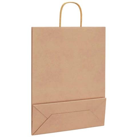 Sacchetti di Carta 250 pz con Manici Marrone 32x12x42 cm - Foto 9