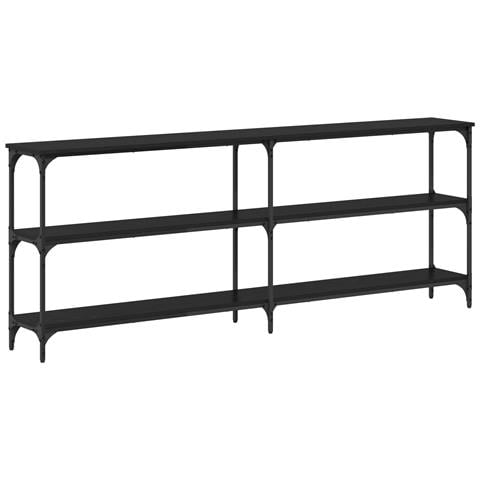 Tavolino in rovere nero 200x29x75 cm legno ingegnerizzato - Foto 1