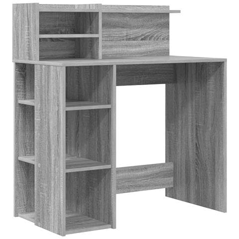 Scrivania con Ripiano Grigia Sonoma 90x48x101.5 cm Legno ingegnerizzato - Foto 1