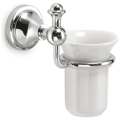 Portaspazzolini Da Muro In Acciaio Inox E Cromall Nv10 Serie Nevis Cromato - Foto 1