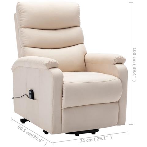 Lusso Casadino -  Poltrona Alzapersona Crema In Tessuto - Foto 7