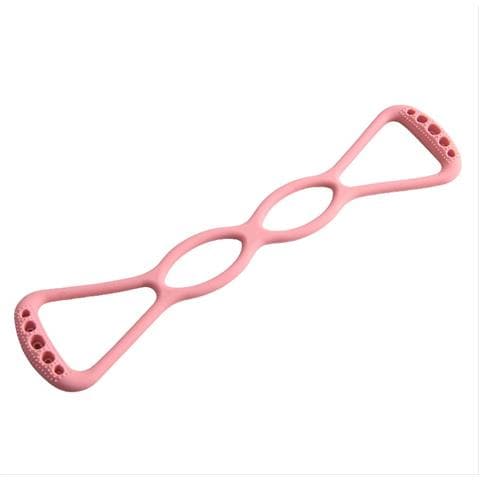 Fascia Elastica Yoga A 8 Per Stretching E Allenamento - Silicone, Portatile Pink - Foto 1