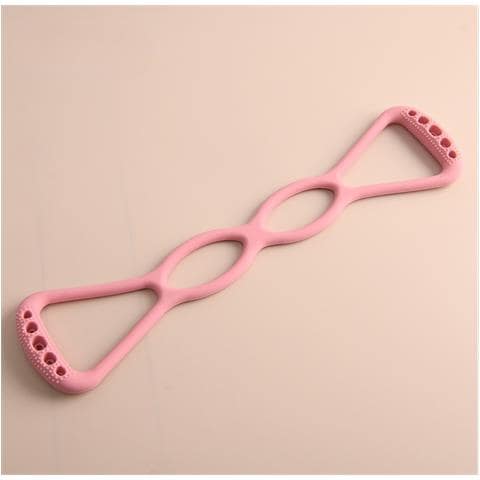 Fascia Elastica Yoga A 8 Per Stretching E Allenamento - Silicone, Portatile Pink - Foto 2