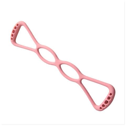 Fascia Elastica Yoga A 8 Per Stretching E Allenamento - Silicone, Portatile Pink - Foto 3
