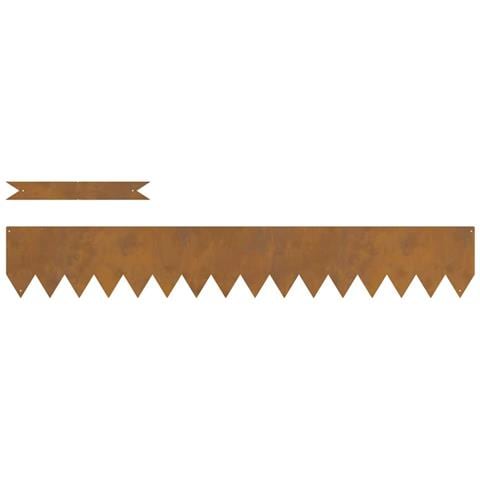 Bordure per prato 50 pcs Marrone 100 x 0.5 x 15 cm - Foto 1