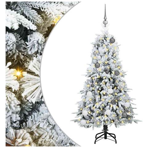 Albero di Natale Artificiale con Rami Pieghevoli Bianco 150 cm - Foto 1