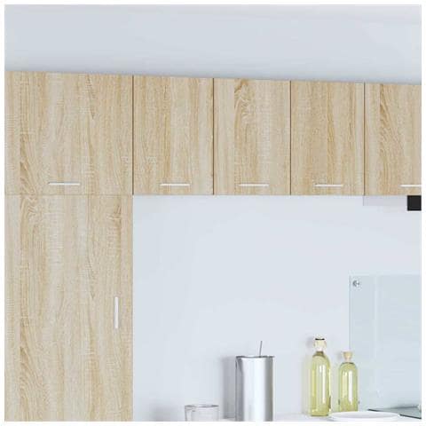 Armadio pensile con porta Riga 2 pcs Quercia Sonoma e Bianca - Foto 2