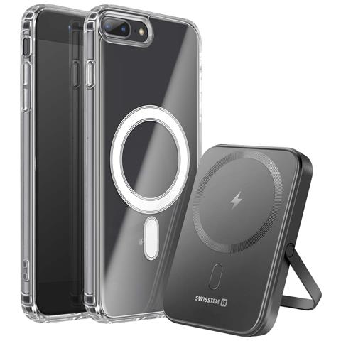 Pacchetto Magsafe Iphone 8 Plus Con Custodia Bimateriale E Powerbank Da 5000 Mah, Trasparente - Foto 1