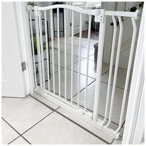 Bettacare Cancelletto Per Cani Con Parte Superiore Incurvata, 216cm - 225cm, Bianco Opaco - Foto 4