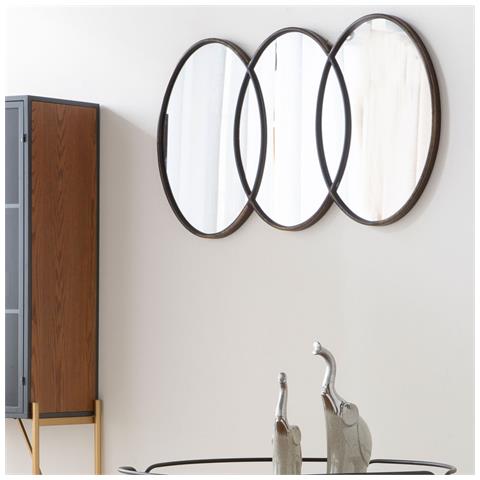 Specchio In Metallo Dorato 103x3,5x60,5 - Foto 2