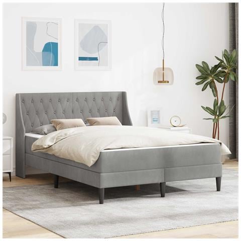 Struttura letto con materasso Grigio chiaro 180 x 200 cm - Foto 2