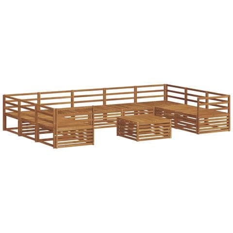 Set divani 10 pcs Naturale Legno di Acacia Massello - Foto 1