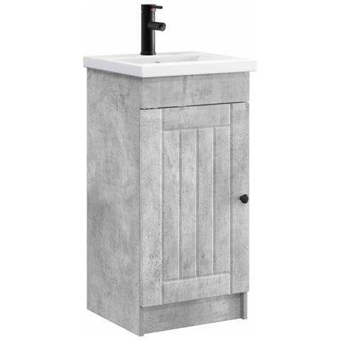 Mobile da bagno con lavabo Grigio Cemento 42 x 40 x 84,5 cm - Foto 1