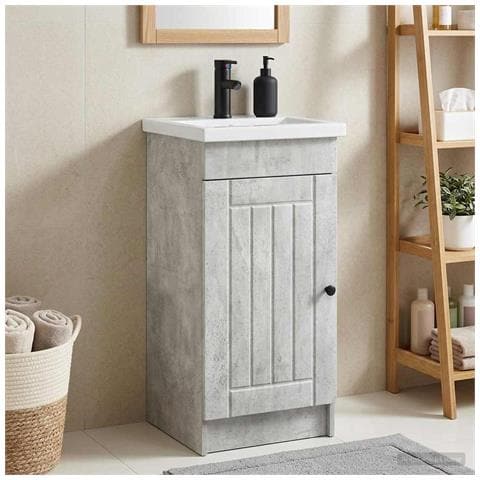 Mobile da bagno con lavabo Grigio Cemento 42 x 40 x 84,5 cm - Foto 2
