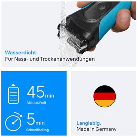 735483 Rasoio Trimmer Nero, Blu - Foto 6