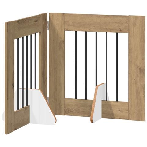 Cancello per cani pieghevole con supporti 2 pcs 120,5 cm - Foto 1