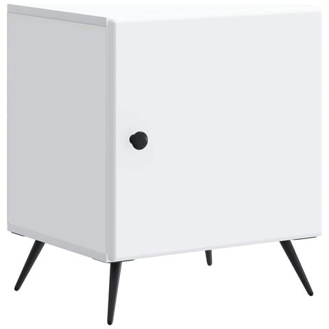 Armadio da Notte Bianco 43 x 34,5 x 50 cm Legno ingegnerizzato - Foto 1