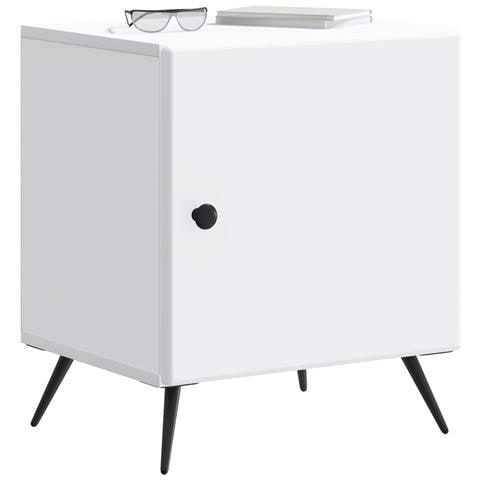 Armadio da Notte Bianco 43 x 34,5 x 50 cm Legno ingegnerizzato - Foto 2