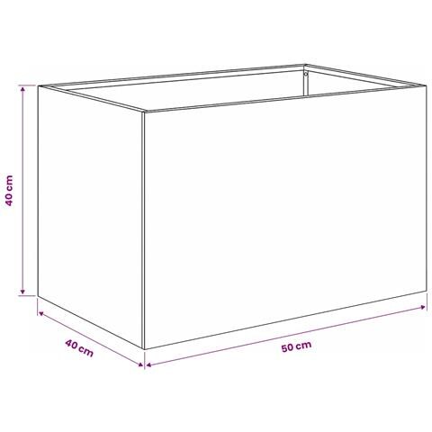Vaso da giardino 2 pz Nero 50 x 40 x 40 cm - Foto 8