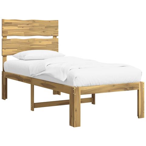 Letto Singolo con Testiera ROSTOCK Bianco 100 x 200 cm - Foto 1
