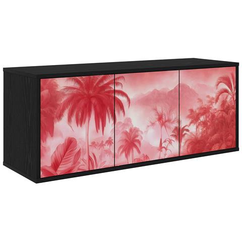 Mobile TV da Parete AACHEN 102 x 33 x 40 cm Rovere Nero - Foto 1