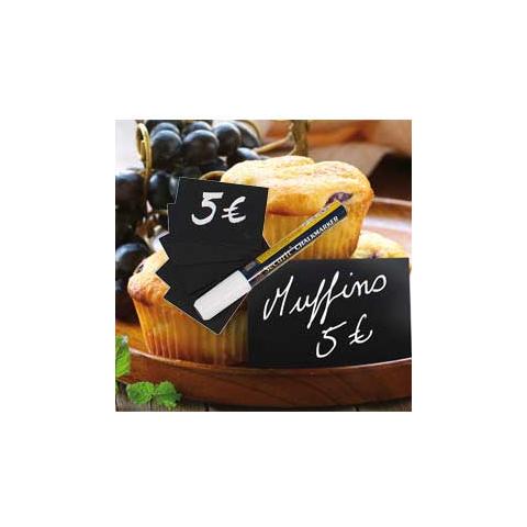 set 20 targhette nere 5,2x7,4cm (a8) - Foto 1