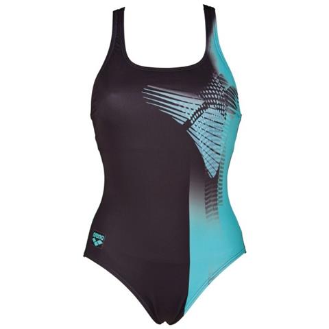 Costume Donna Brisa One Piece Nero Verde 44 - Foto 1