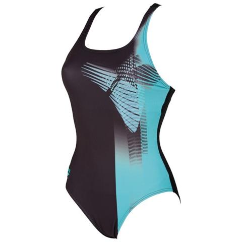 Costume Donna Brisa One Piece Nero Verde 44 - Foto 2