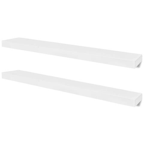 Mensole a Muro Bianche 2 pz in MDF per Libri /DVD - Foto 1