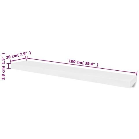 Mensole a Muro Bianche 2 pz in MDF per Libri /DVD - Foto 4