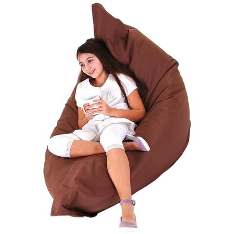 Poltrona Sacco Impermeabile In Poliestere Marrone 140x180cm - Foto 1