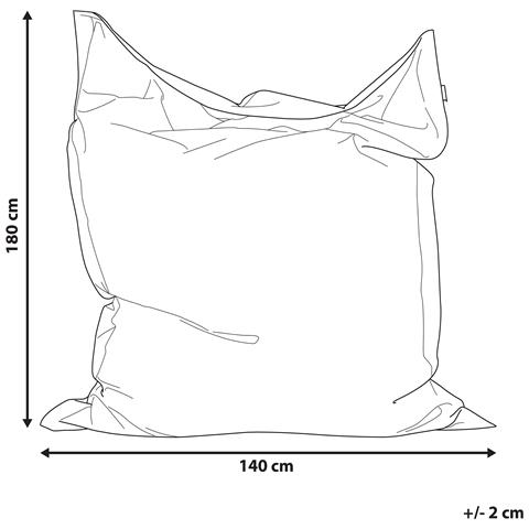 Poltrona Sacco Impermeabile In Poliestere Marrone 140x180cm - Foto 24