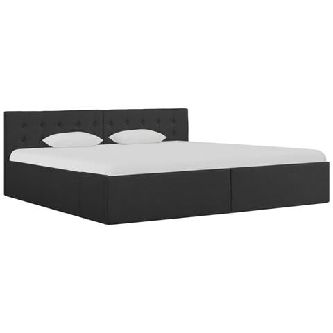 Giroletto Con Contenitore Grigio Scuro In Tessuto 180x200 Cm - Foto 1