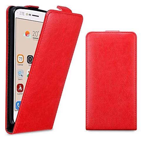 Custodia Compatibile Con Zte Blade V8 In Rosso Mela - Coperchio Protettivo In Design Flip Con Chiusura Magnetica - Foto 2