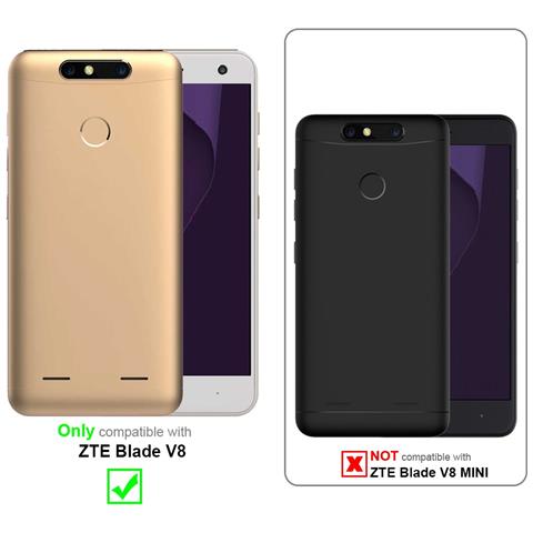 Custodia Compatibile Con Zte Blade V8 In Rosso Mela - Coperchio Protettivo In Design Flip Con Chiusura Magnetica - Foto 9