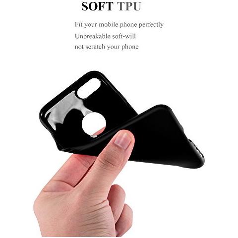 Custodia Compatibile Con Apple Iphone 7 / 7s / 8 / Se 2020 In Candy Nero - Coperchio Protettivo In Silicone Tpu Flessibile - Foto 2