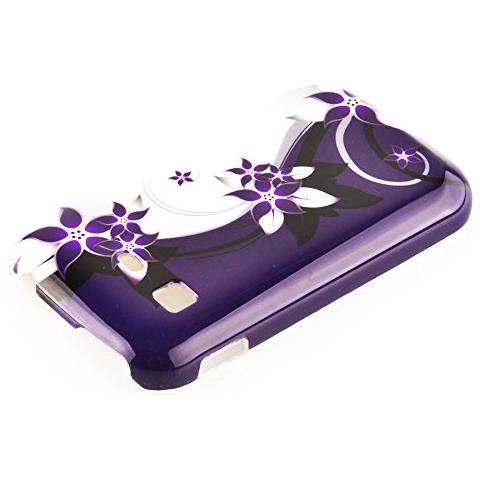 Custodia Compatibile Con Samsung Galaxy Pocket Con Stampa Violette Viola - Hard Case Coperchio Protettivo Con Design Alla Moda - Foto 2