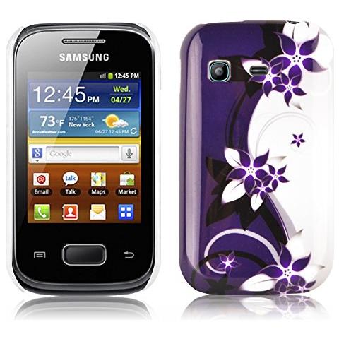 Custodia Compatibile Con Samsung Galaxy Pocket Con Stampa Violette Viola - Hard Case Coperchio Protettivo Con Design Alla Moda - Foto 1