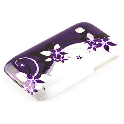 Custodia Compatibile Con Samsung Galaxy Pocket Con Stampa Violette Viola - Hard Case Coperchio Protettivo Con Design Alla Moda - Foto 3