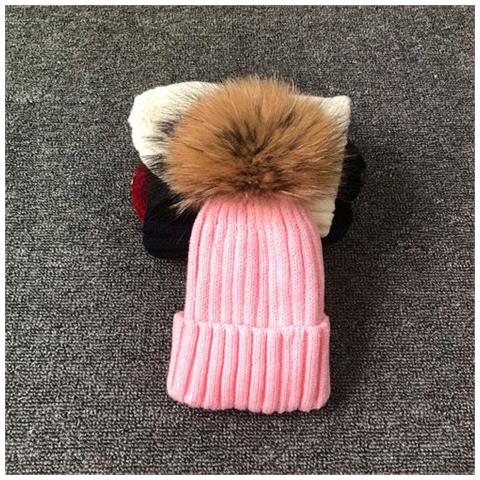 SLOWMOOSE - Cappello Invernale Con Pon Pon Di Pelliccia Femminile Di Marca  Invernale [ rosa Con Pelliccia / Taglia Adulto] - ePRICE