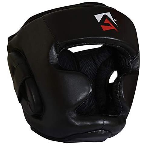 Protezione Boxe Caschetto Di Addestramento Di Mma Copricapo Muay Thai Completa Protezione Di Fronte Sparring Testa Del Casco Guardia (nero S) - Foto 1