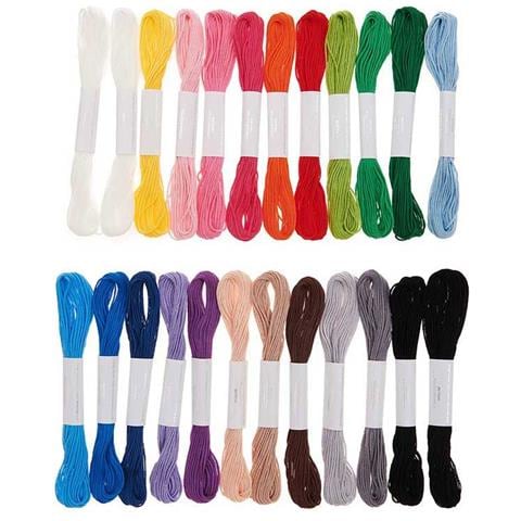 24 Fili Da Ricamo In Cotone - Colori Brillanti - Foto 1