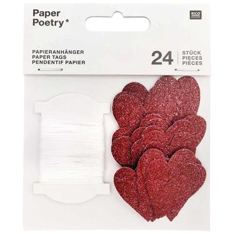 24 Ciondoli Cuore Rosso S - Foto 1