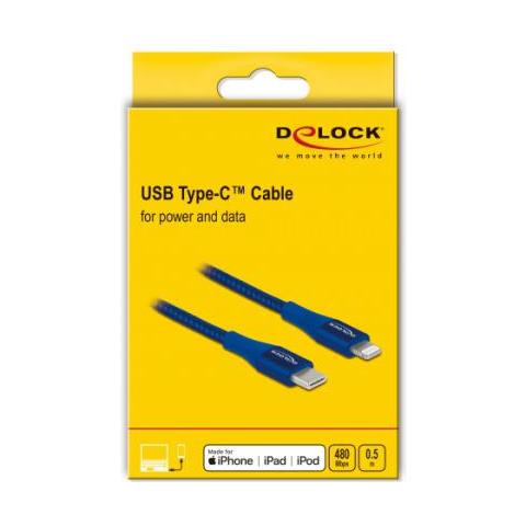 85415 cavo Lightning 0,5 m Blu - Foto 3