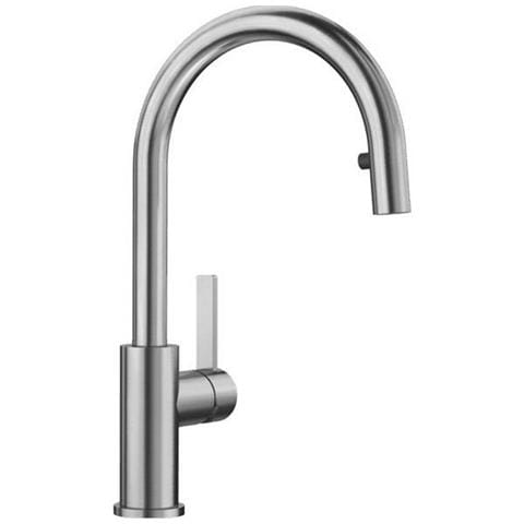 Miscelatore Cucina, Bocca Girevole 190ø, Doccetta Estraibile, Solido Acciaio Inox Spazzolato, Rubinetto A Cartuccia In Ceramica - Foto 2